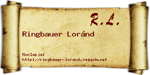 Ringbauer Loránd névjegykártya